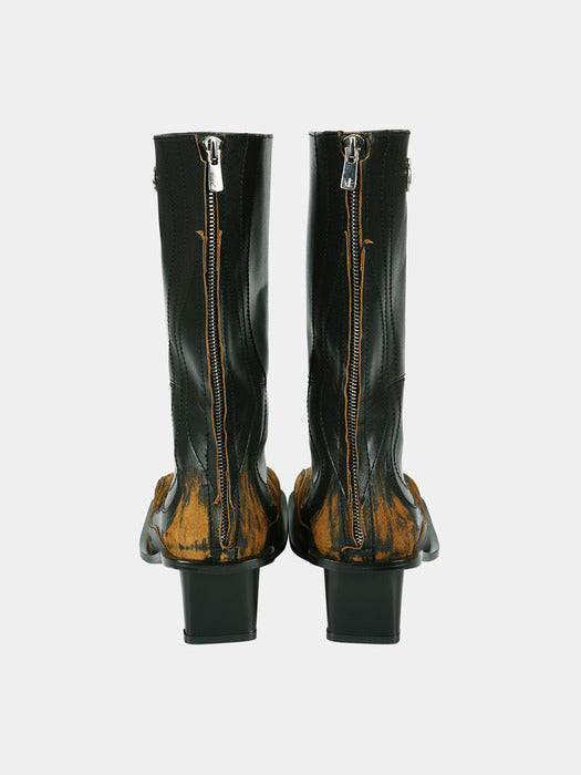 [andersson bell] EVERETT SQUARE BOOTS aaa360w(BLACK)