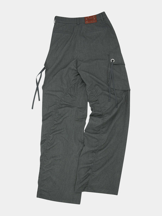 [andersson bell] TANYA RAW-CUT WIDE PANTS apa706w(GREY)