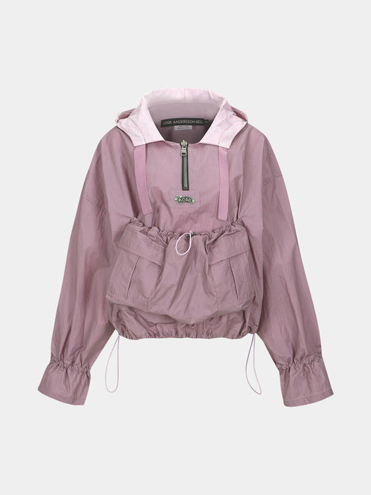 ARINA LACE-UP ANORAK SHIRTS atb1089w(DUSTY PINK)