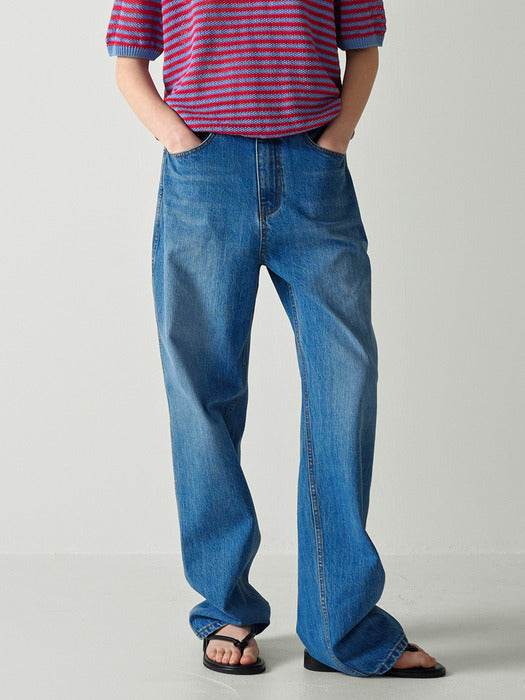 Facade Pattern Classic Tapered Denim blue indigo