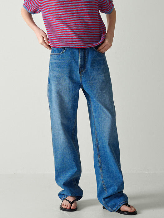 Facade Pattern Classic Tapered Denim blue indigo