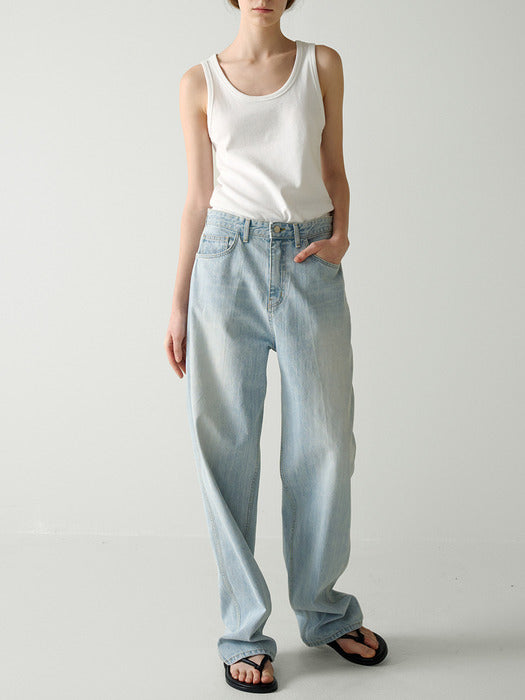 Facade Pattern Classic Tapered Denim light indigo
