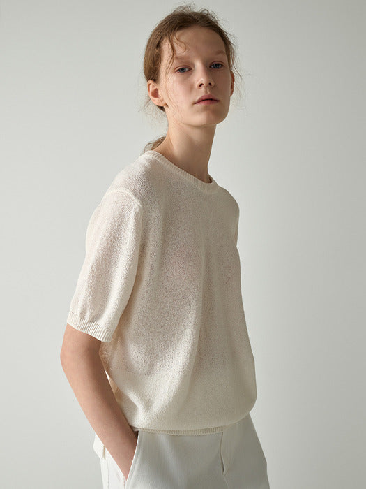 Facade Pattern Knitwear - ivory