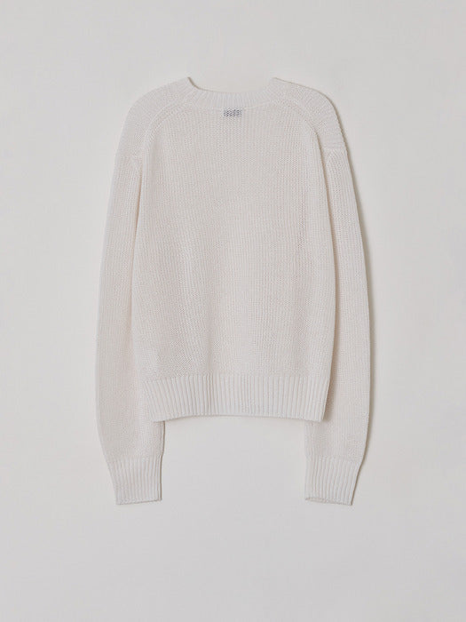 Facade Pattern Paper Round Knitwear white