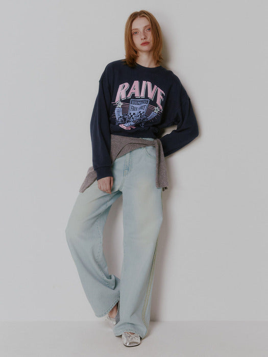 Raive Washing Denim Pants in L/Blue