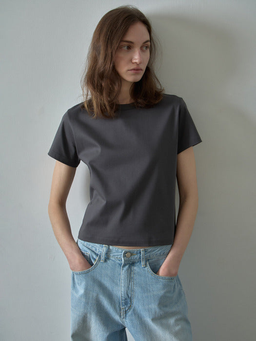 [facade pattern] 실켓 코튼 Crop T-shirt_5color