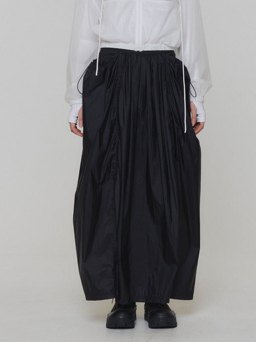 [amomento] LAYERED SHIRRING SKIRT (3 COLORS)