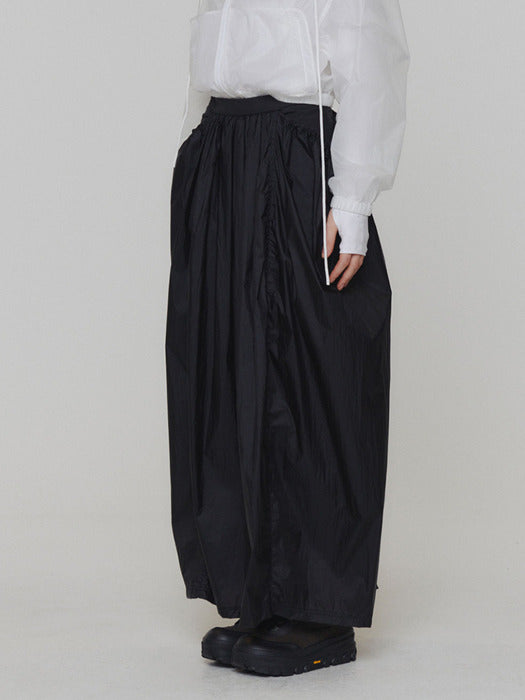 [amomento] LAYERED SHIRRING SKIRT (3 COLORS)