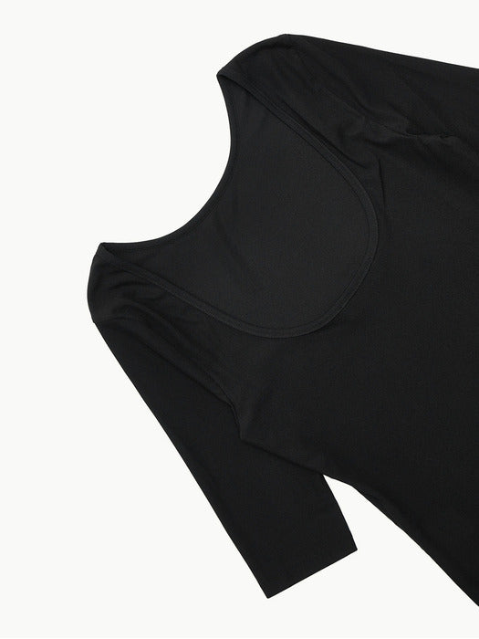 [amomento] BACK CUT OUT T-SHIRT (2 COLORS)