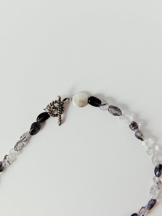 [moia] quartz choker (black mix)