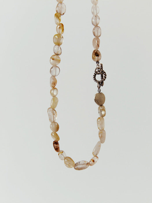 [moia] quartz choker (yellow mix)