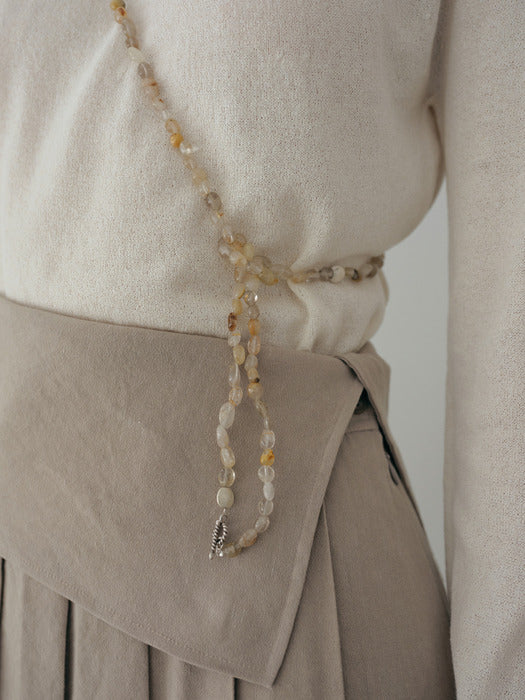 [moia] quartz choker (yellow mix)