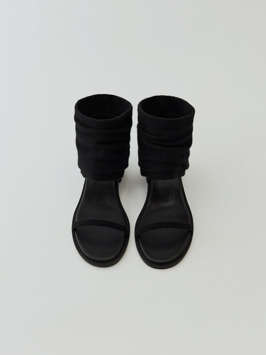 [moia] linen sandals (black)