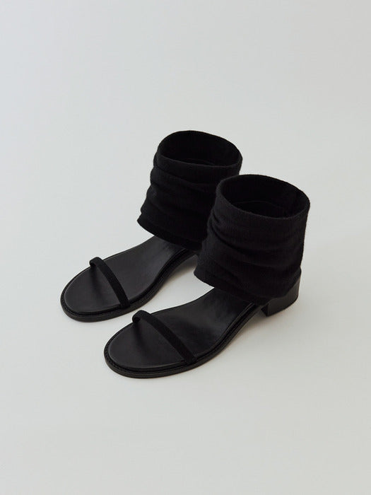 [moia] linen sandals (black)