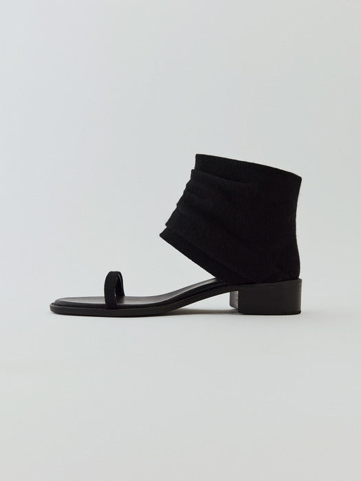 [moia] linen sandals (black)