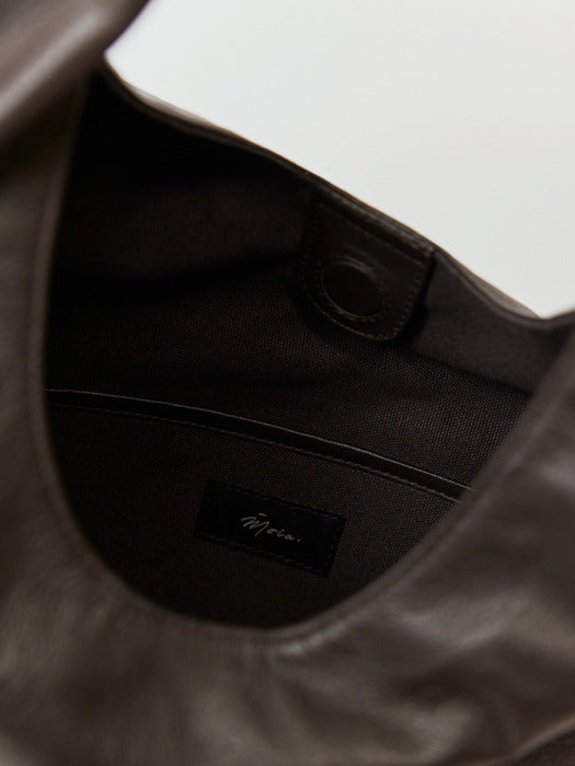 [moia] wave shoulder bag (deep brown)