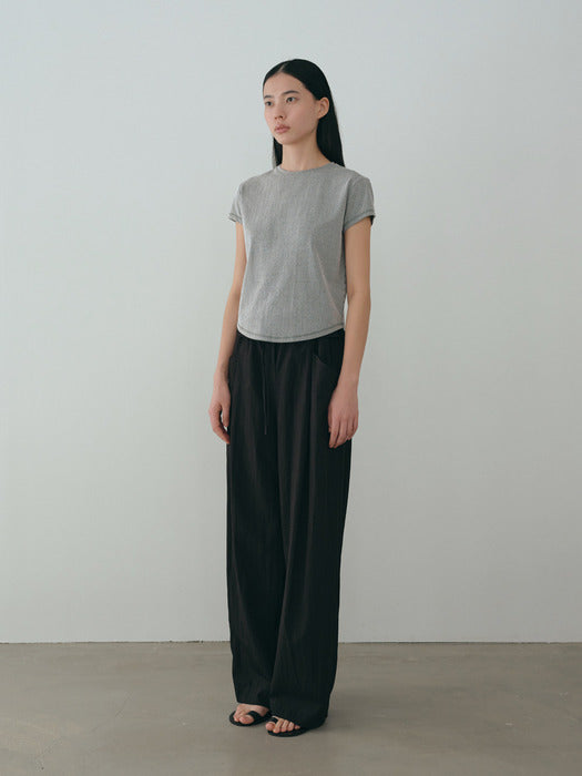 [moia] curved t-shirt (stripe)