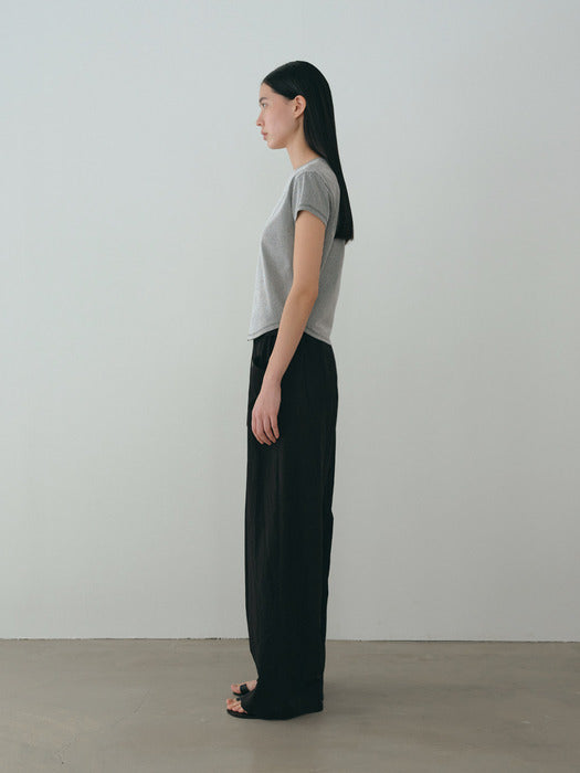 [moia] curved t-shirt (stripe)