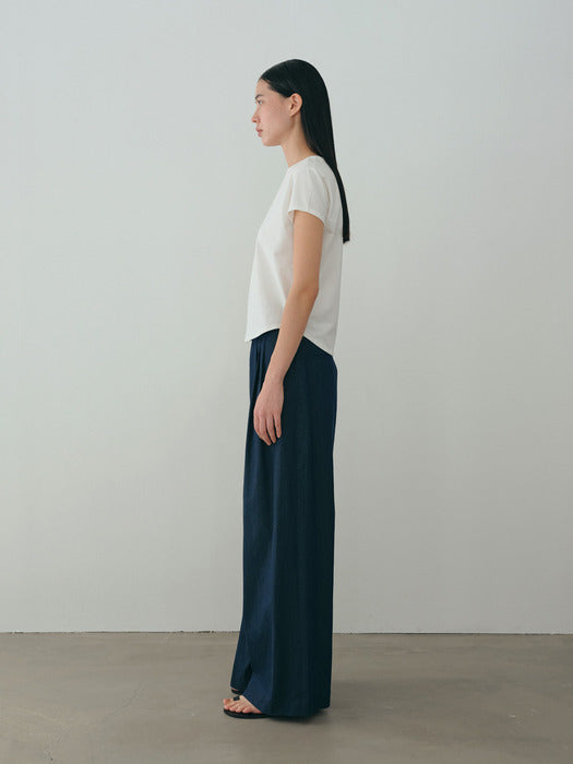 [moia] curved t-shirt (white)