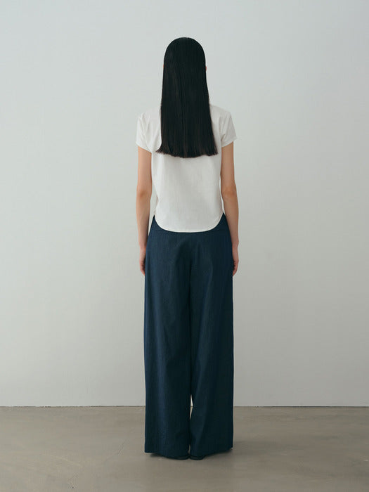 [moia] curved t-shirt (white)