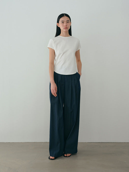 [moia] curved t-shirt (white)