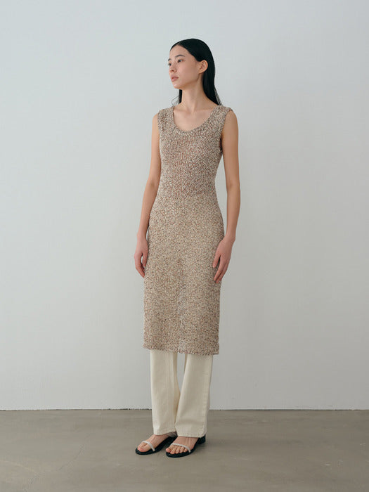 [moia] stem knit dress (mix)