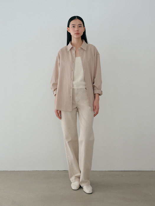 [moia] dyed denim (coral beige)