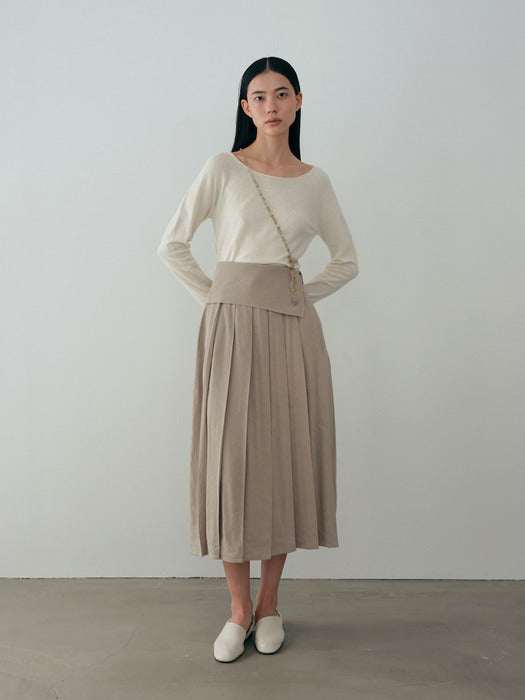 [moia] cotton roll knit (cream)