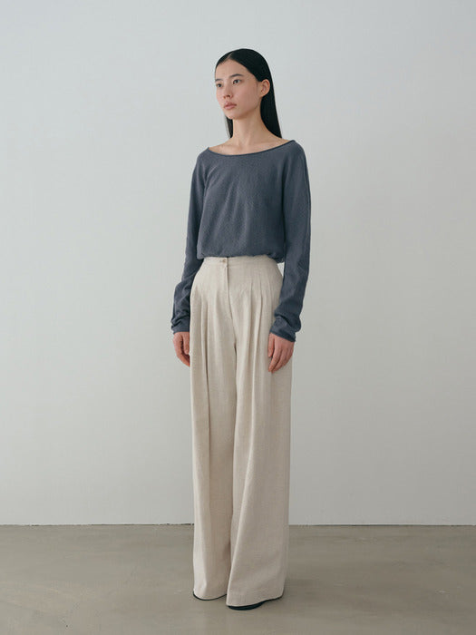 [moia] cotton roll knit (stormy blue)