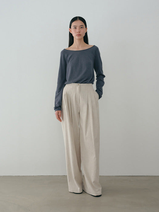 [moia] cotton roll knit (stormy blue)