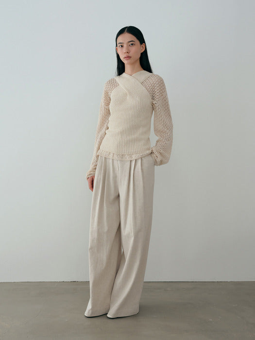 [moia] x wrap sleeveless (ivory)