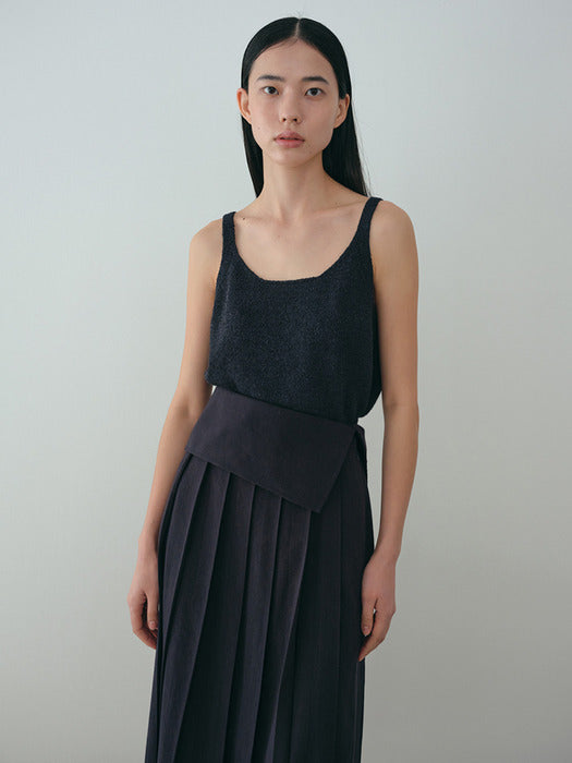 [moia] seed knit top (navy)