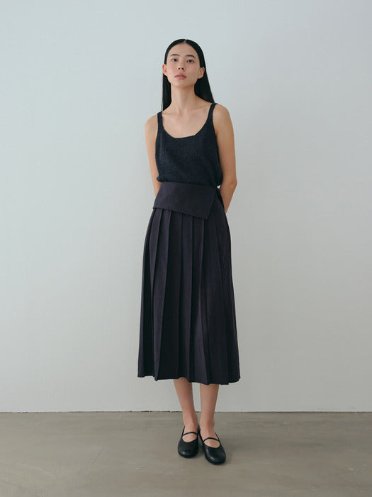 [moia] seed knit top (navy)