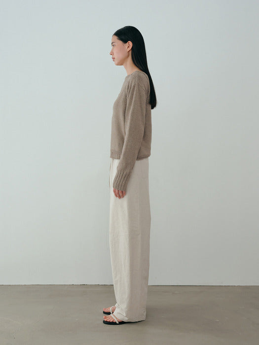 [moia] seed knit top (pale khaki)