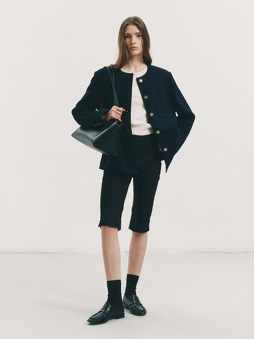 [dunst] DIANA CLASSIC TWEED JACKET FRENCH NAVY_UDJA4A203N2