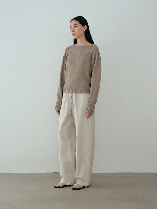 [moia] seed cardigan (pale khaki)