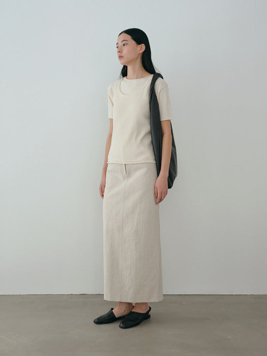 [moia] ribbed knit top (ivory)