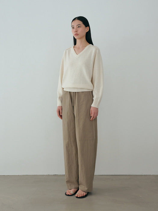 [moia] paper v-neck knit (ivory)