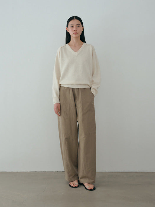 [moia] paper v-neck knit (ivory)