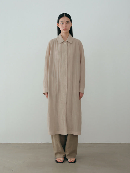 [moia] sheer trench coat (beige)