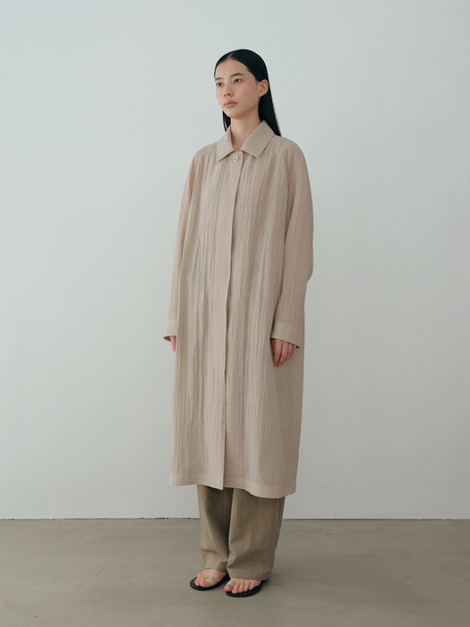 [moia] sheer trench coat (beige)