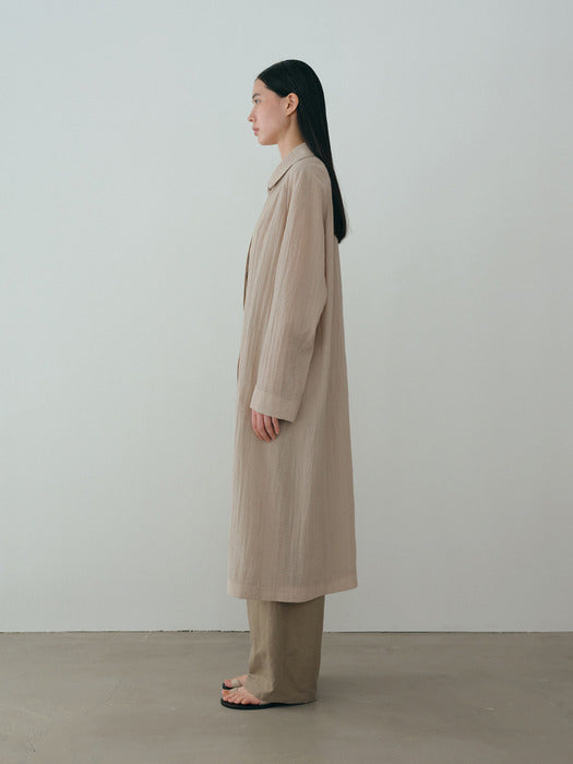[moia] sheer trench coat (beige)