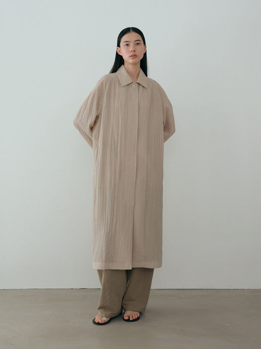 [moia] sheer trench coat (beige)