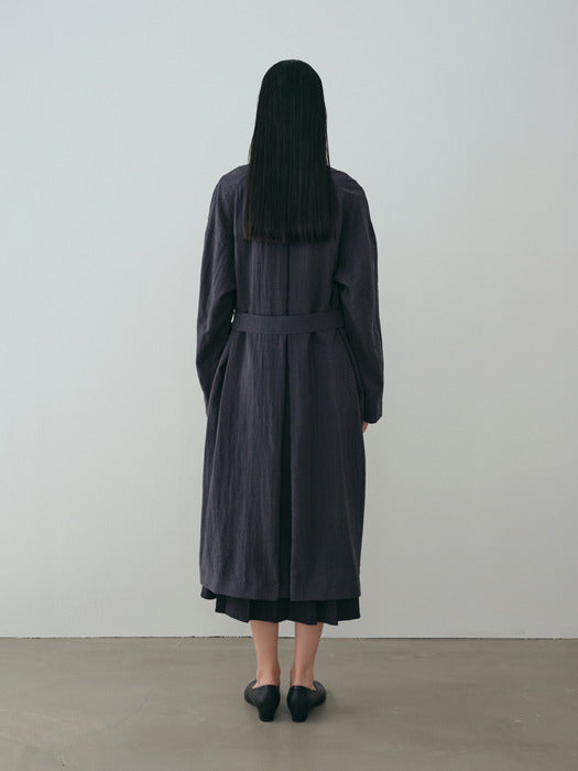 [moia] sheer trench coat (stone navy)