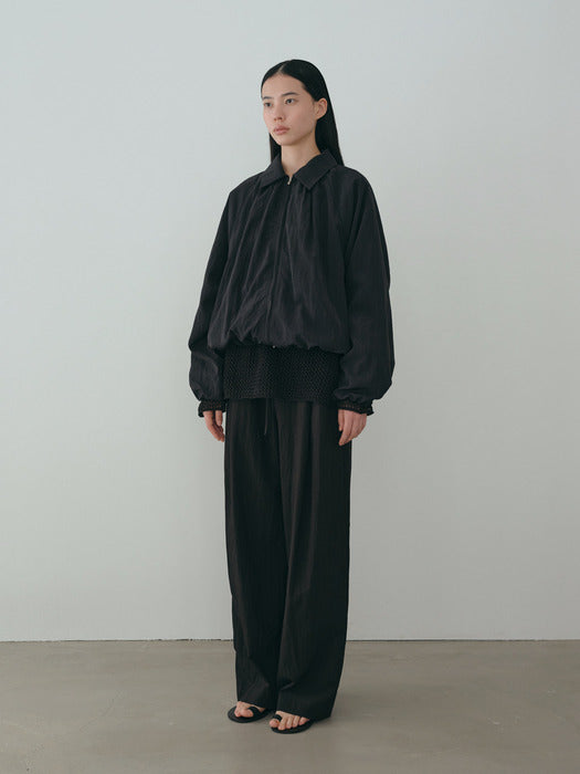 [moia] shirring jumper (black)