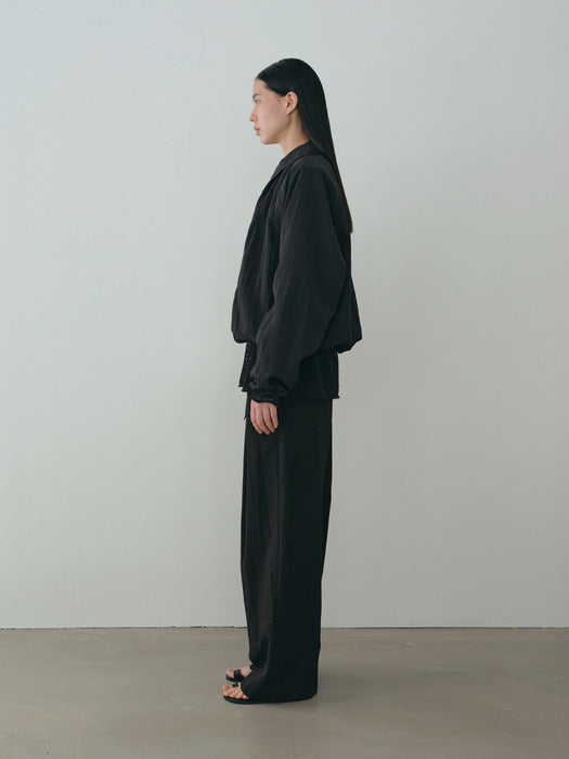 [moia] shirring jumper (black)