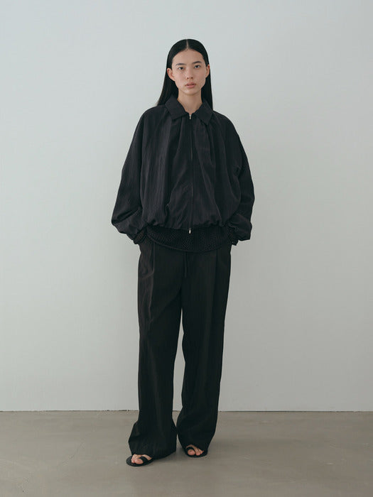 [moia] shirring jumper (black)