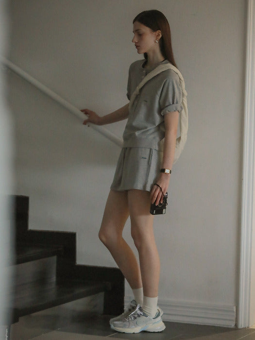 [TILLIDIE] TILL half sweatpants_Gray