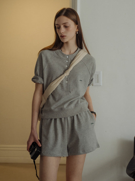 [TILLIDIE] TILL half sleeve sweatshirt_Gray