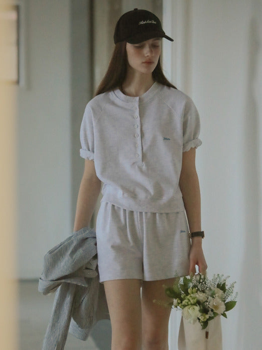 [TILLIDIE] TILL half sweatpants_Light Gray